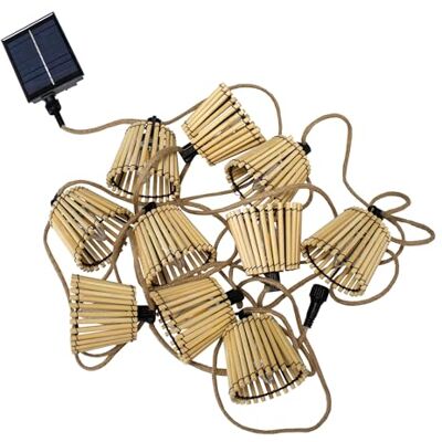 Moovere Okinawa Outdoor lichtketting van bamboevezel met 10 led-lantaarns 8 meter lang (zonne-energie + batterij) Moovere Okinawa Outdoor lichtketting van bamboevezel met 10 led-lantaarns 8 meter lang (zonne-energie + batterij)