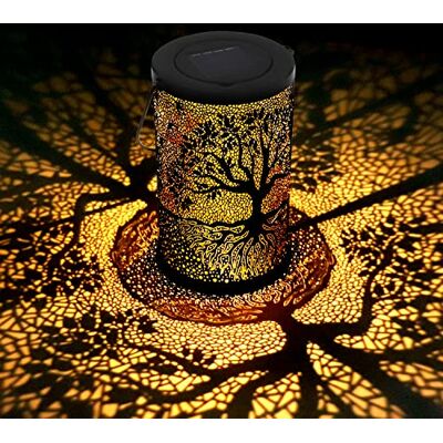 ZWOOS Lantaarn op zonne-energie voor buiten, tuin, zonnelamp voor buiten, decoratief, ophangen/plaatsen, waterdicht IP44, voor balkon, tuin (boom) ZWOOS Lantaarn op zonne-energie voor buiten, tuin, zonnelamp voor buiten, decoratief, ophangen/plaatsen, waterdicht IP44, voor balkon, tuin (boom)