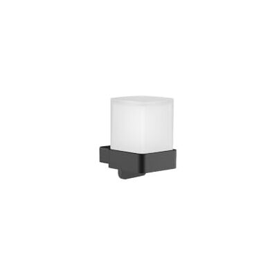Emco LOFT wandzeepdispenser elegant compact van metaal en kristalglas hoogwaardige vloeibare zeepdispenser mat zwart gesatineerd Emco LOFT wandzeepdispenser elegant compact van metaal en kristalglas hoogwaardige vloeibare zeepdispenser mat zwart gesatineerd