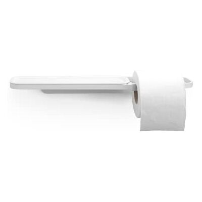 Brabantia Mindset toiletpapierhouder met plank, geschikt voor alle normale rolformaten, wandmontage, badkameraccessoires, vers wit, 4,5 x 9 x 42 cm Brabantia Mindset toiletpapierhouder met plank, geschikt voor alle normale rolformaten, wandmontage, badkameraccessoires, vers wit, 4,5 x 9 x 42 cm