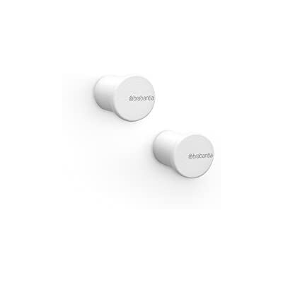 Brabantia Mindset handdoekhaken voor badkamer, toilet of keuken Houdt tot 2 kg Inclusief bevestigingsmateriaal 2 stuks Fresh White 2,1 x 2,3 x 2,1 cm Brabantia Mindset handdoekhaken voor badkamer, toilet of keuken Houdt tot 2 kg Inclusief bevestigingsmateriaal 2 stuks Fresh White 2,1 x 2,3 x 2,1 cm