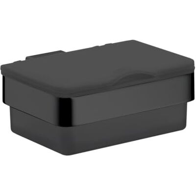 Emco Loft Vochtige doekjesbox, wandmontage, dispenser voor vochtige doekjes van metaal en kunststof, praktische doos met deksel, mat zwart Emco Loft Vochtige doekjesbox, wandmontage, dispenser voor vochtige doekjes van metaal en kunststof, praktische doos met deksel, mat zwart