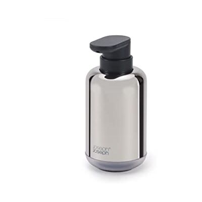 Joseph Joseph EasyStore Luxe roestvrijstalen zeeppomp met vulniveauvenster, gemakkelijk te duwen pompkop, antislip basis, navulbaar Joseph Joseph EasyStore Luxe roestvrijstalen zeeppomp met vulniveauvenster, gemakkelijk te duwen pompkop, antislip basis, navulbaar