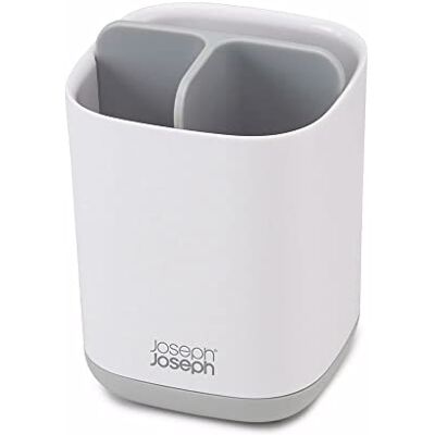 Joseph Joseph EasyStore Tandenborstel- en tandpastahouder, compatibel met elektrische en traditionele tandenborstels, 3 vakken, afneembare badkameropslag, medium, wit/grijs Joseph Joseph EasyStore Tandenborstel- en tandpastahouder, compatibel met elektrische en traditionele tandenborstels, 3 vakken, afneembare badkameropslag, medium, wit/grijs