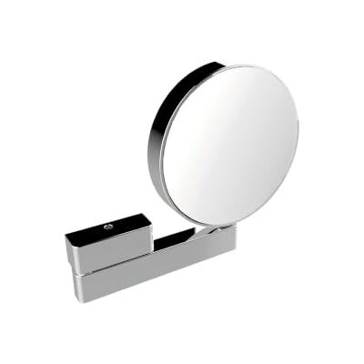 Emco Universele make-up- en scheerspiegel op scharnierarm, ronde make-upspiegel voor wandmontage, vergrotende spiegel (3/7x) zonder verlichting, verchroomd Emco Universele make-up- en scheerspiegel op scharnierarm, ronde make-upspiegel voor wandmontage, vergrotende spiegel (3/7x) zonder verlichting, verchroomd