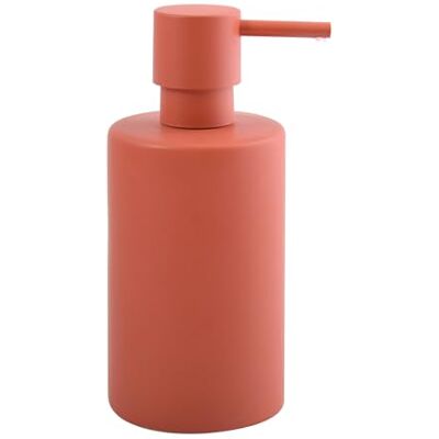 Spirella Pomp vloeibare zeepdispenser, porselein, 300 ml, duurzaam en robuust, mat rood, porselein en roestvrij staal, standaard Spirella Pomp vloeibare zeepdispenser, porselein, 300 ml, duurzaam en robuust, mat rood, porselein en roestvrij staal, standaard