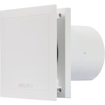 Airflow QT100B 9041259 Afzuigventilator, stil, 2 snelheden, 100 mm Airflow QT100B 9041259 Afzuigventilator, stil, 2 snelheden, 100 mm