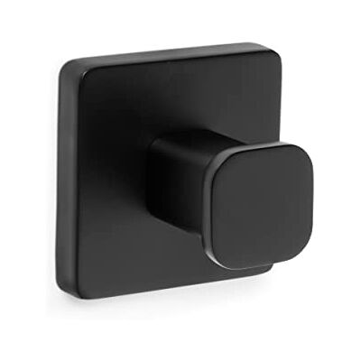 TATAY Grote handdoekhouder voor badkamer, Nero, roestvrij staal en Zamak, dubbel bevestigingssysteem met schroeven en lijm, handdoekhouder zwart. 6 x 6,5 x 60 cm TATAY Grote handdoekhouder voor badkamer, Nero, roestvrij staal en Zamak, dubbel bevestigingssysteem met schroeven en lijm, handdoekhouder zwart. 6 x 6,5 x 60 cm