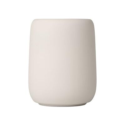 blomus -SONO 69057 Moonbeam tandenborstelbeker keramiek met ruimte voor tandenborstel en tandpasta, exclusief badkameraccessoire (H x B x D) 11 x 8,5 x 8,5 cm, Moonbeam blomus -SONO 69057 Moonbeam tandenborstelbeker keramiek met ruimte voor tandenborstel en tandpasta, exclusief badkameraccessoire (H x B x D) 11 x 8,5 x 8,5 cm, Moonbeam