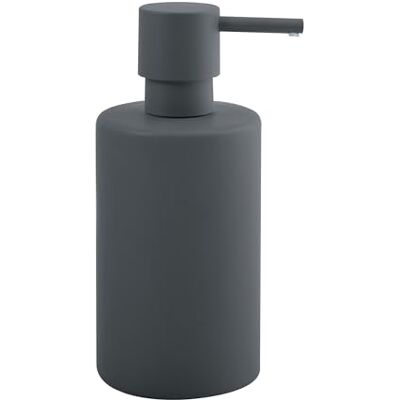 Spirella Zeepdispenser met roestvrijstalen pomp, vloeibare zeepdispenser, porselein, 300 ml, duurzaam en robuust, mat grijs Spirella Zeepdispenser met roestvrijstalen pomp, vloeibare zeepdispenser, porselein, 300 ml, duurzaam en robuust, mat grijs