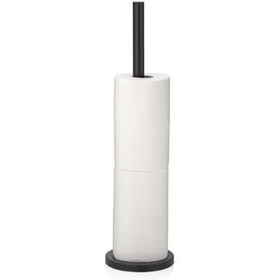 kela Carta Toiletpapierhouder, staand, voor 5 reserverollen, roestvrij staal, zonder boren, matzwart, 57 cm kela Carta Toiletpapierhouder, staand, voor 5 reserverollen, roestvrij staal, zonder boren, matzwart, 57 cm