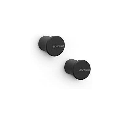 Brabantia Mindset handdoekhaken voor badkamer, toilet of keuken Houdt tot 2 kg Inclusief bevestigingsmateriaal Set van 2 Infinite Grey 2,1 x 2,3 x 2,1 cm Brabantia Mindset handdoekhaken voor badkamer, toilet of keuken Houdt tot 2 kg Inclusief bevestigingsmateriaal Set van 2 Infinite Grey 2,1 x 2,3 x 2,1 cm