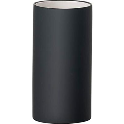 Zone Solo Tandenbeker van porselein, zwart, 12,2 cm Zone Solo Tandenbeker van porselein, zwart, 12,2 cm