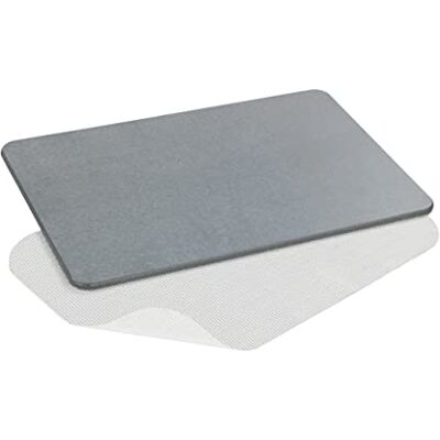 WENKO Simi badmat, diatomeeënaarde, hygiënische saunamat, antislip, natuurlijk en duurzaam, met waterabsorberende eigenschappen, sneldrogend, 60 x 39 cm, grijs WENKO Simi badmat, diatomeeënaarde, hygiënische saunamat, antislip, natuurlijk en duurzaam, met waterabsorberende eigenschappen, sneldrogend, 60 x 39 cm, grijs