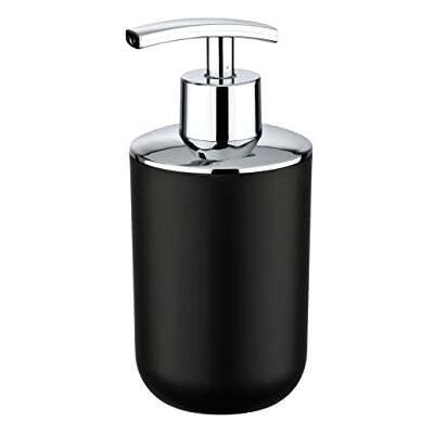 WENKO Brasil Zeepdispenser, zwart Vloeibare zeepdispenser. Inhoud: 0,32 l, kunststof (TPE), 7,3 x 16,5 x 9 cm, zwart WENKO Brasil Zeepdispenser, zwart Vloeibare zeepdispenser. Inhoud: 0,32 l, kunststof (TPE), 7,3 x 16,5 x 9 cm, zwart