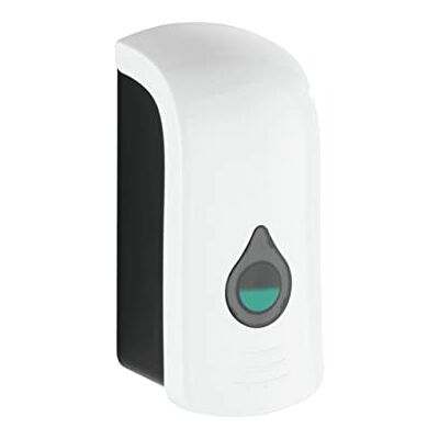 WENKO Ranera L Hygiënische zeepdispenser voor aan de muur, desinfectiemiddel, vloeibare zeep, enz., 740 ml, 10,5 x 24,5 x 10,5 cm, wit WENKO Ranera L Hygiënische zeepdispenser voor aan de muur, desinfectiemiddel, vloeibare zeep, enz., 740 ml, 10,5 x 24,5 x 10,5 cm, wit
