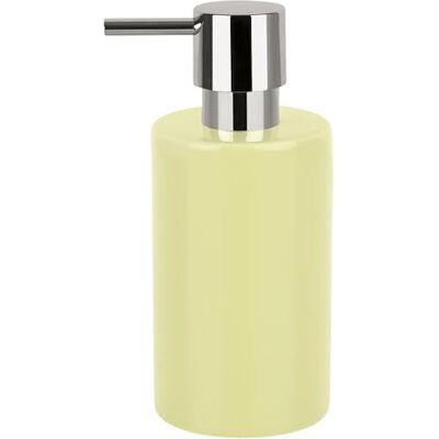Spirella Vloeibare Zeepdispenser "Tube" Keramische Lotiondispenser met maatbeker van verchroomd ABS, inhoud 300 ml (diameter x H): 7 x 16 cm geel Spirella Vloeibare Zeepdispenser "Tube" Keramische Lotiondispenser met maatbeker van verchroomd ABS, inhoud 300 ml (diameter x H): 7 x 16 cm geel