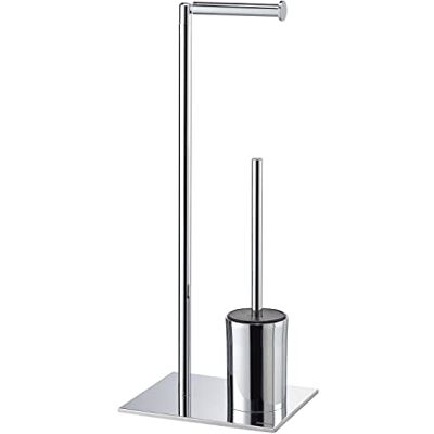 Sealskin Tube, WC-houder – toiletpapierhouder – toiletborstel met houder voor toiletpapier – vrijstaand, chroom Sealskin Tube, WC-houder – toiletpapierhouder – toiletborstel met houder voor toiletpapier – vrijstaand, chroom