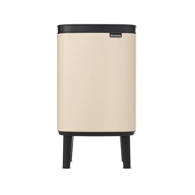 Brabantia Afvalemmer Bo Hi 4 l (lichtbeige), afvalscheidingssysteem met zacht sluitend deksel, vuilnisemmer voor keuken of kantoor met uitneembare binnenemmer en draaggreep Brabantia Afvalemmer Bo Hi 4 l (lichtbeige), afvalscheidingssysteem met zacht sluitend deksel, vuilnisemmer voor keuken of kantoor met uitneembare binnenemmer en draaggreep