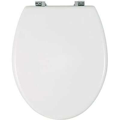 WENKO Bali WC-bril bevestiging van roestvrij staal, MDF, 35 x 42 cm, wit WENKO Bali WC-bril bevestiging van roestvrij staal, MDF, 35 x 42 cm, wit
