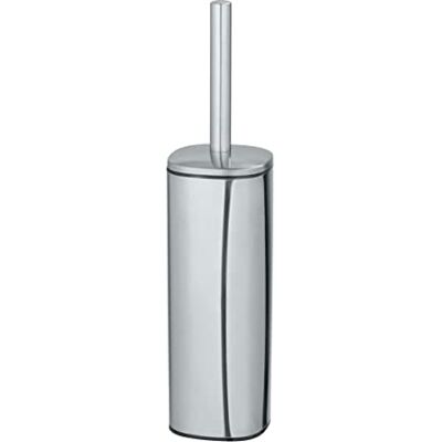WENKO Alassio Toilethouder, gesloten, met toiletborstel, borstelkop Ø 8,5 cm, van gesatineerd roestvrij staal, 9,3 x 39,2 x 9,3 cm, zilver glanzend WENKO Alassio Toilethouder, gesloten, met toiletborstel, borstelkop Ø 8,5 cm, van gesatineerd roestvrij staal, 9,3 x 39,2 x 9,3 cm, zilver glanzend