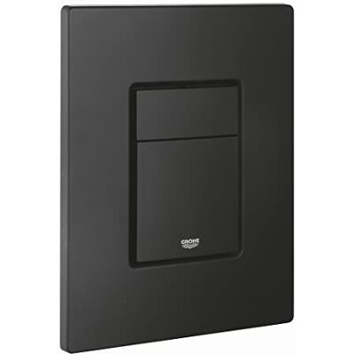 Grohe Bedieningsplaat met dubbele wc-knoppen voor hangend toilet, dubbele onderbreekbare wc-knoppen, voor pneumatisch lassen, verticale of horizontale montage, mat zwart, 38966KF0 Grohe Bedieningsplaat met dubbele wc-knoppen voor hangend toilet, dubbele onderbreekbare wc-knoppen, voor pneumatisch lassen, verticale of horizontale montage, mat zwart, 38966KF0