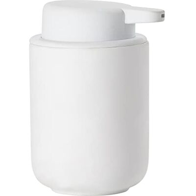 Zone Ume Vloeibare zeepdispenser van aardewerk en keramiek, met Soft Touch-coating, Scandinavisch design, 250 ml, hoogte 12,8 cm, wit Zone Ume Vloeibare zeepdispenser van aardewerk en keramiek, met Soft Touch-coating, Scandinavisch design, 250 ml, hoogte 12,8 cm, wit