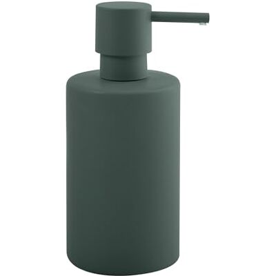 Spirella Buiszeepdispenser, met roestvrijstalen pomp, vloeibare zeepdispenser, porselein, 300 ml, lang en robuust, donkergroen mat Spirella Buiszeepdispenser, met roestvrijstalen pomp, vloeibare zeepdispenser, porselein, 300 ml, lang en robuust, donkergroen mat