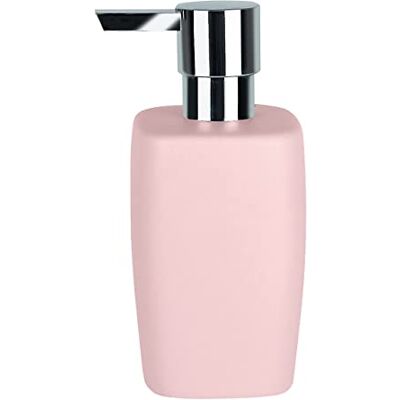 Spirella Retro zeepdispenser Met roestvrijstalen kleurpomp Porselein vloeibare zeepdispenser 300 ml Duurzaam en robuust Pastel roze Spirella Retro zeepdispenser Met roestvrijstalen kleurpomp Porselein vloeibare zeepdispenser 300 ml Duurzaam en robuust Pastel roze