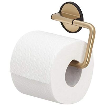 Tiger Tune Toiletpapierhouder, montage zonder boren door geïntegreerde plakfolie, optionele schroefbevestiging, geborsteld messing/zwart, 150 x 100 x 26 mm Tiger Tune Toiletpapierhouder, montage zonder boren door geïntegreerde plakfolie, optionele schroefbevestiging, geborsteld messing/zwart, 150 x 100 x 26 mm