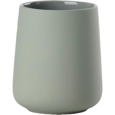 Zone Nova One Tandenborstelglas van keramiek met Soft Touch-coating, matcha-groen, diameter 8 cm, hoogte 10 cm Zone Nova One Tandenborstelglas van keramiek met Soft Touch-coating, matcha-groen, diameter 8 cm, hoogte 10 cm