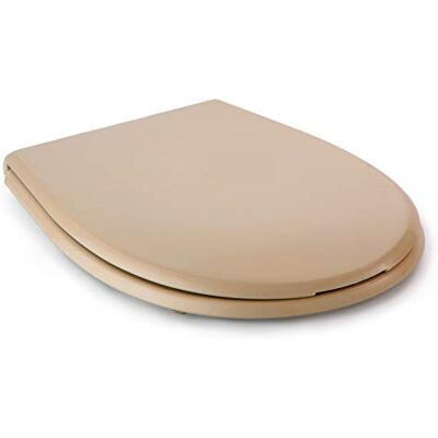 TATAY Universele wc-bril, compatibel met model Victoria, thermoplastic, eenvoudige installatie, universele bevestiging, glanzend oppervlak, gemaakt in Spanje, ovale vorm, model Olympia, beige TATAY Universele wc-bril, compatibel met model Victoria, thermoplastic, eenvoudige installatie, universele bevestiging, glanzend oppervlak, gemaakt in Spanje, ovale vorm, model Olympia, beige