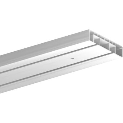 Bestlivings Gordijnrail 120 cm 2-weg binnenrail wit Robuuste kunststof, platte gordijnrail (18 mm), modulair, stille binnenrail, voorgeboorde montagegaten Bestlivings Gordijnrail 120 cm 2-weg binnenrail wit Robuuste kunststof, platte gordijnrail (18 mm), modulair, stille binnenrail, voorgeboorde montagegaten