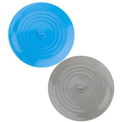 Your Day Mate Siliconen afvoerstop voor badkuip, douche en keukenspoelbak, afneembare sluiting, voorkomt het lekken van water, 15 cm diameter, voor afvoergaten tot 120 mm, 1 x blauw, 1 x grijs Your Day Mate Siliconen afvoerstop voor badkuip, douche en keukenspoelbak, afneembare sluiting, voorkomt het lekken van water, 15 cm diameter, voor afvoergaten tot 120 mm, 1 x blauw, 1 x grijs
