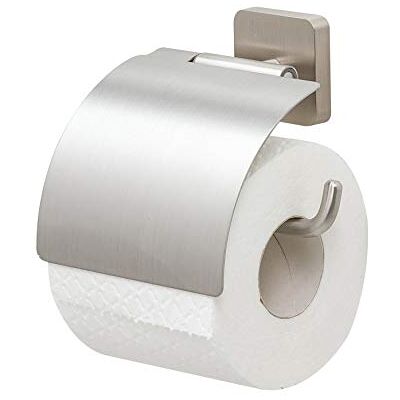 Tiger Onu Toiletpapierhouder met deksel van geborsteld roestvrij staal, 13 x 12,6 x 4,2 cm Tiger Onu Toiletpapierhouder met deksel van geborsteld roestvrij staal, 13 x 12,6 x 4,2 cm
