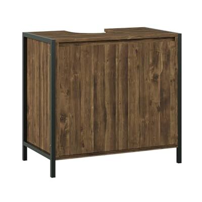 Vicco Enkele wastafelmeubel "Naola", eiken/zwart, 70 x 65 cm met 2 gesloten opbergvakken, voor het opbergen van badkameraccessoires en handdoeken Vicco Enkele wastafelmeubel "Naola", eiken/zwart, 70 x 65 cm met 2 gesloten opbergvakken, voor het opbergen van badkameraccessoires en handdoeken