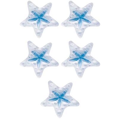 Spirella Douchemat, 5 stuks, blauw, collectie Asterie, PVC Spirella Douchemat, 5 stuks, blauw, collectie Asterie, PVC