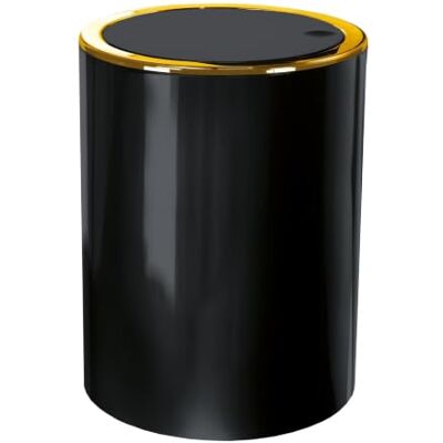 Kleine Wolke Golden Clap Afvalemmer voor badkamer, zwart, 5 liter Kleine Wolke Golden Clap Afvalemmer voor badkamer, zwart, 5 liter