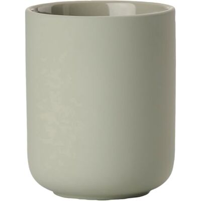 Zone Ume Tandenborstelbeker, tandenborstelhouder, aardewerk, keramiek, mooie en praktische badkameraccessoires, diameter 8,3 cm, hoogte 10,3 cm, eucalyptusgroen Zone Ume Tandenborstelbeker, tandenborstelhouder, aardewerk, keramiek, mooie en praktische badkameraccessoires, diameter 8,3 cm, hoogte 10,3 cm, eucalyptusgroen
