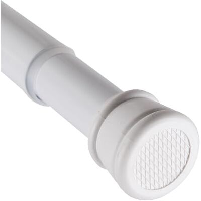 Bestlivings Gordijnroede zonder boren, 60-90 cm, wit, gordijnroede: Ø 22/25 mm, traploos verstelbaar, antislip eindstukken, roestvrij staal, klemstang voor ramen, deur Bestlivings Gordijnroede zonder boren, 60-90 cm, wit, gordijnroede: Ø 22/25 mm, traploos verstelbaar, antislip eindstukken, roestvrij staal, klemstang voor ramen, deur
