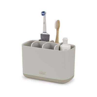 Joseph Joseph EasyStore Tandenborstel- en tandpastahouder, compatibel met elektrische en traditionele tandenborstels, 6 compartimenten, verwijderbaar badcontainer, groot, beige Joseph Joseph EasyStore Tandenborstel- en tandpastahouder, compatibel met elektrische en traditionele tandenborstels, 6 compartimenten, verwijderbaar badcontainer, groot, beige