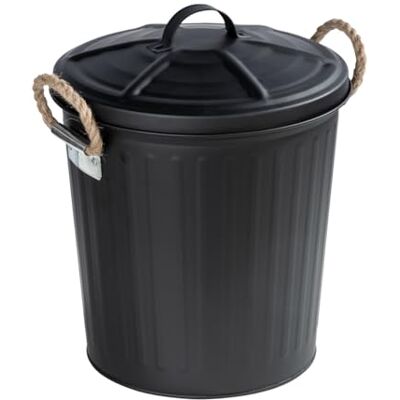 WENKO Cosmetica-emmer Gara mat zwart afvalemmer inhoud: 6 l, staal, 24 x 28,5 x 23 cm, zwart WENKO Cosmetica-emmer Gara mat zwart afvalemmer inhoud: 6 l, staal, 24 x 28,5 x 23 cm, zwart