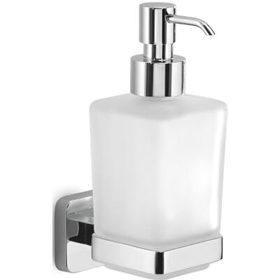 Gedy Tonga Zeepdispenser, verchroomd, roestvrij staal en glas, inhoud 220 ml, 6,3 x 11,7 x 17,3 cm, lijm zonder boren Gedy Tonga Zeepdispenser, verchroomd, roestvrij staal en glas, inhoud 220 ml, 6,3 x 11,7 x 17,3 cm, lijm zonder boren