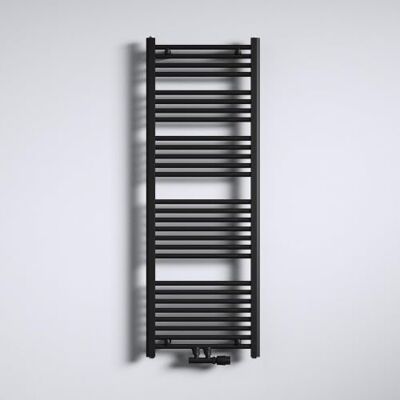 Mai & Mai Warmwaterradiator, wandmontage, handdoekdroger, 140 x 50 cm, grijs/zwart Mai & Mai Warmwaterradiator, wandmontage, handdoekdroger, 140 x 50 cm, grijs/zwart