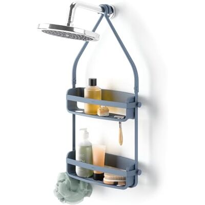 Umbra Flex Doucheplank om op te hangen, badplank en badkamerorganizer, leisteenblauw Umbra Flex Doucheplank om op te hangen, badplank en badkamerorganizer, leisteenblauw