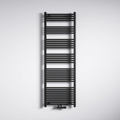 Mai & Mai Warmwaterradiator, wandmontage, handdoekdroger, 180 x 60 cm, grijs/zwart Mai & Mai Warmwaterradiator, wandmontage, handdoekdroger, 180 x 60 cm, grijs/zwart
