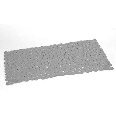 Gedy G-River Antislip badkuip met zuignappen, afmetingen: 35 x 70 cm, hars badmat, grijze afwerking, R&S design, gemaakt in Italië, machinewasbaar tapijt, uniek Gedy G-River Antislip badkuip met zuignappen, afmetingen: 35 x 70 cm, hars badmat, grijze afwerking, R&S design, gemaakt in Italië, machinewasbaar tapijt, uniek