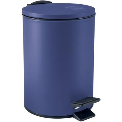 Spirella Adelar Afvalemmer 3 liter (roestvrij staal, met automatische afdaling en binnenemmer, softclose), mat, donkerblauw Spirella Adelar Afvalemmer 3 liter (roestvrij staal, met automatische afdaling en binnenemmer, softclose), mat, donkerblauw