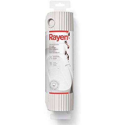 Rayen Rechthoekige badmat van natuurlijk rubber, maximale antislip, met zuignappen, hoge sterkte, 86 x 33 cm, wit Rayen Rechthoekige badmat van natuurlijk rubber, maximale antislip, met zuignappen, hoge sterkte, 86 x 33 cm, wit