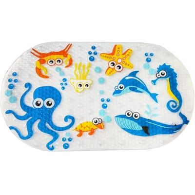 Thermobaby Antislip badmat voor baby's Comfortabel, speels en gemakkelijk te reinigen Universeel, past in alle badkuipen Vanaf 8 maanden Afmetingen 71x38 cm Thermobaby Antislip badmat voor baby's Comfortabel, speels en gemakkelijk te reinigen Universeel, past in alle badkuipen Vanaf 8 maanden Afmetingen 71x38 cm
